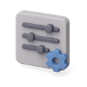 Sliders panel / config gear